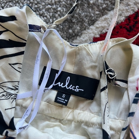 Lulus Ivory Tropical Print High Low Dress - Picture 3 of 5